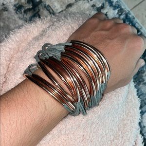 Gillian Julius Sand Rise Gold Multi Tube Bracelet